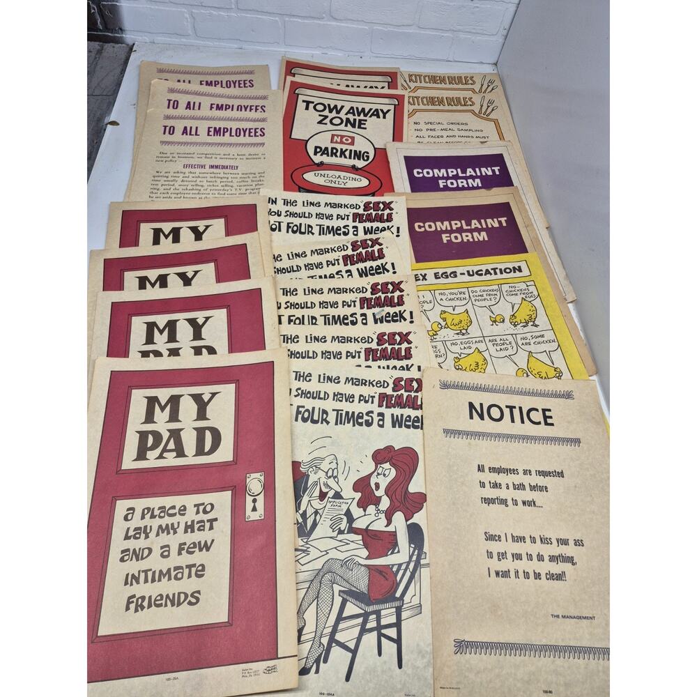 1970s Good Humor Funny Poster Vintage Lot Of 20 17×11"